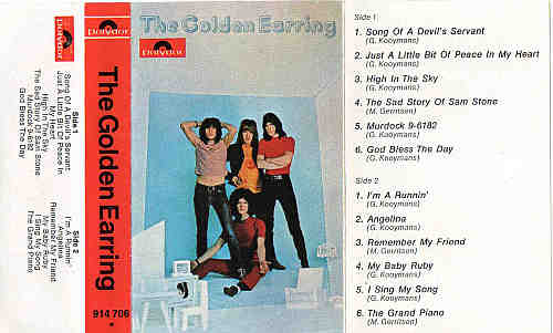Golden Earring The Golden Earring cassette inlay Germany 1969